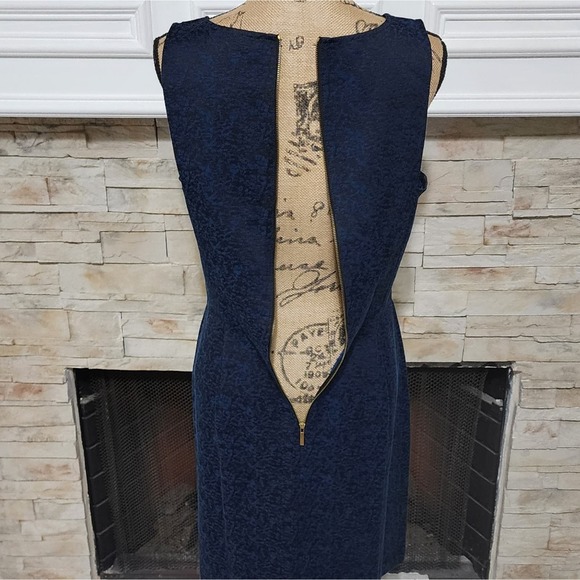 Loft black and blue Academia‎ bodycon sheath dress size 8T TALL - Picture 5 of 7